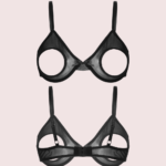 Daring & Sexy Sheer Open Cup Bralette