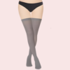 Soft Sheer Thigh-High Stockings – Pack of 2 (Brown & Grey Combo) - Image 3