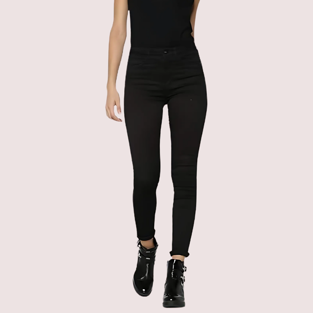 oeOIFMsGfUVxE4qQJq2awPSItDMKjZBDZrzHcOTM.png Women's Classic High Waist Royal Black Skinny Jeans - Image 1