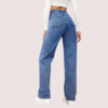 High Waisted Washed Straight Leg Jeans for Women - Image 3