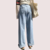 Women's Stylish High Waist Wide Leg Straight Jeans - Image 3