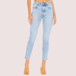 Chic Blue High Rise Skinny Jeans with Low Stretch - Image 2