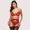 Ruby Flame Bralette & Garter Collection - Image 2