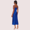 Glamorous Blue Satin Slip Midi Dress - Image 3