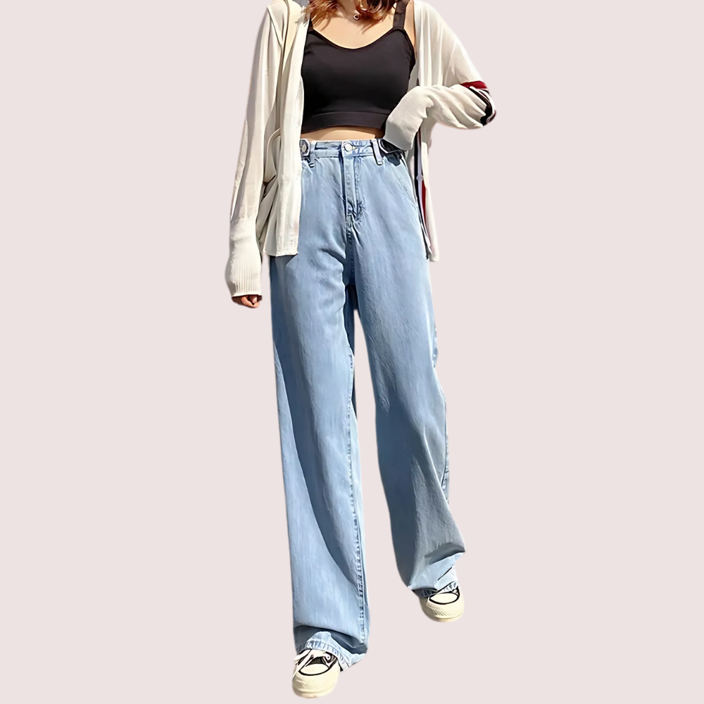 uEk6qe9h0RFc2ItxLm2Z51G8wEzw1Ukp5oqD5w3b.png Women's Stylish High Waist Wide Leg Straight Jeans - Image 1