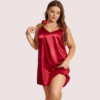 Midnight Grace Criss-Cross Back Nightdress – Plus Size - Image 2