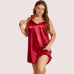 Midnight Grace Criss-Cross Back Nightdress – Plus Size - Image 2