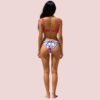 Retro Polka Dot & Knot-Front Bikini Topa (Top Only) - Image 2