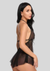 Elegant Lace Black Babydoll Nightwear - Image 3