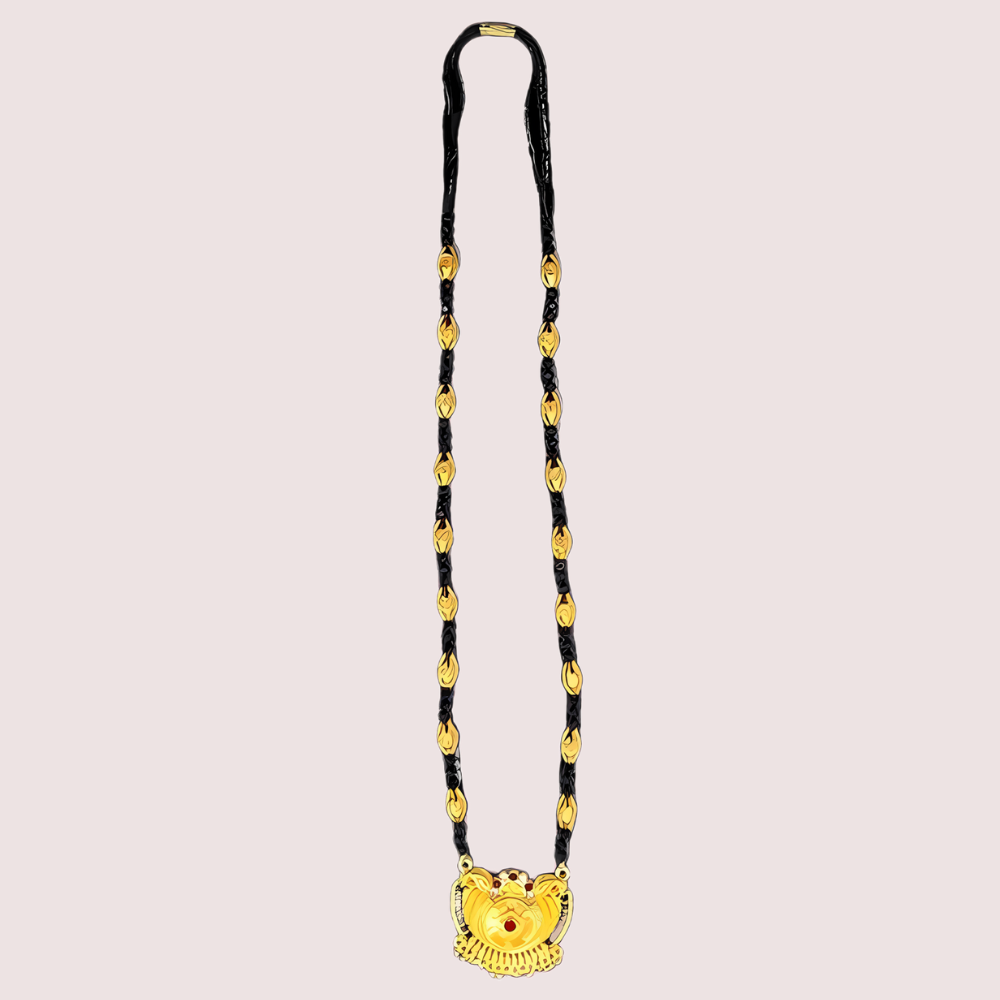 xfjg3gzngvsNlwey5W3rPO4Fa25wrxBQt6R1yGkJ.png Traditional Golden Pahadi Mangalsutra for Women - Image 1