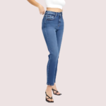Women's High Rise Classic Slim Straight Denim Jeans - Image 2