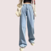Women's Stylish High Waist Wide Leg Straight Jeans - Image 2