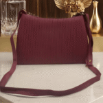 Velvet Wine Elegance Shoulder Bag - Image 3