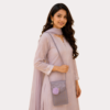 Rosé Charm Embellished Mobile Sling Bag
