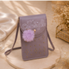 Rosé Charm Embellished Mobile Sling Bag - Image 3