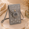 Silver Mist Embellished Mobile Sling Bag - Image 3