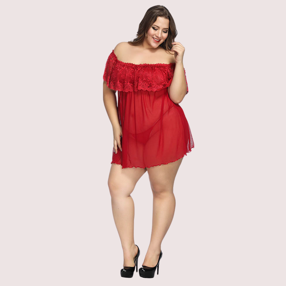 pfCgER3QH5up5c0BljR67e4fMRffqDQJj2ag48DE.png Sexy Plus Size Lace Babydoll Dress - Image 1