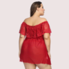Sexy Plus Size Lace Babydoll Dress - Image 2
