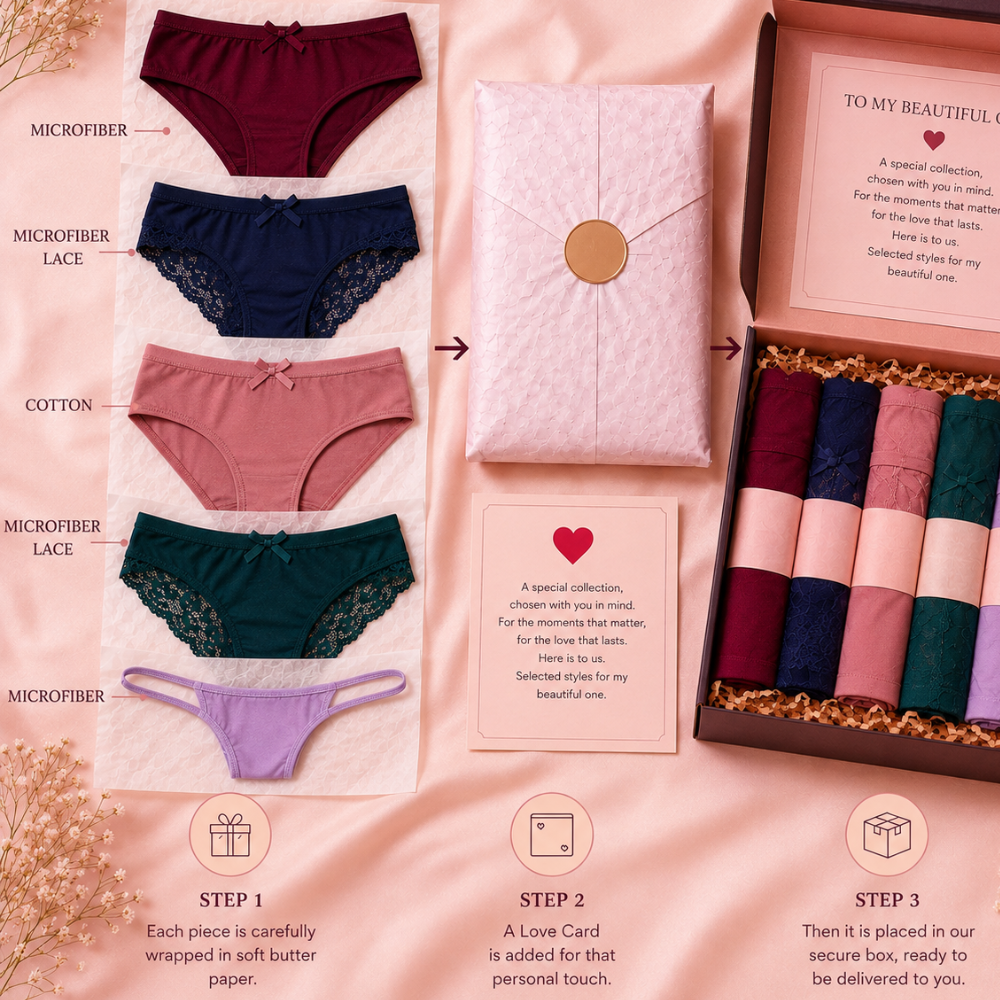 The Signature Panty Box — Luxury 5-Piece Gift Collection