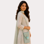 Mint Aura Embellished Mobile Sling Bag